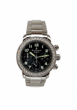 Blancpain Léman Flyback Chronograph Lady, mit original Diamantenbesatzung