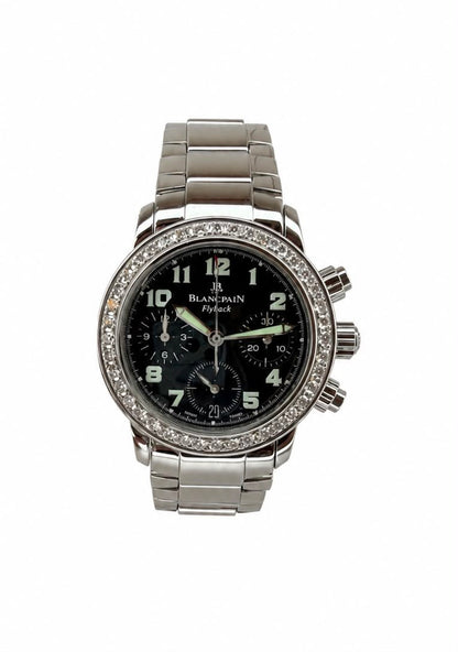 Blancpain Léman Flyback Chronograph Lady, mit original Diamantenbesatzung
