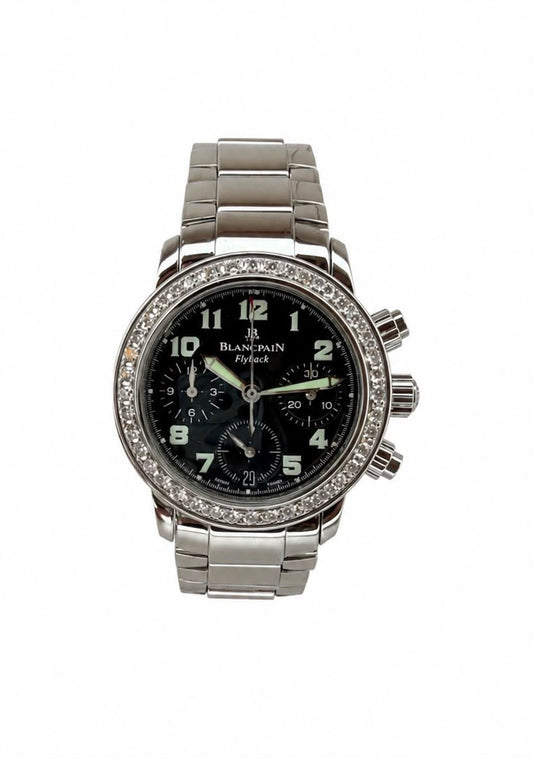 Blancpain Léman Flyback Chronograph Lady, mit original Diamantenbesatzung