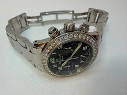 Blancpain Léman Flyback Chronograph Lady, mit original Diamantenbesatzung