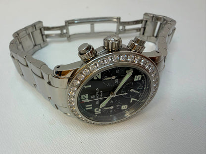 Blancpain Léman Flyback Chronograph Lady, mit original Diamantenbesatzung